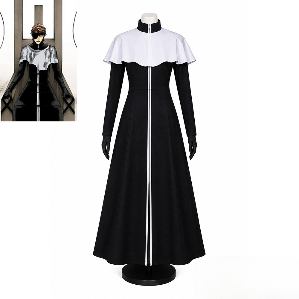 Black Face Mask Pack - Kostium cosplay Aizen Sousuke: biały haori,