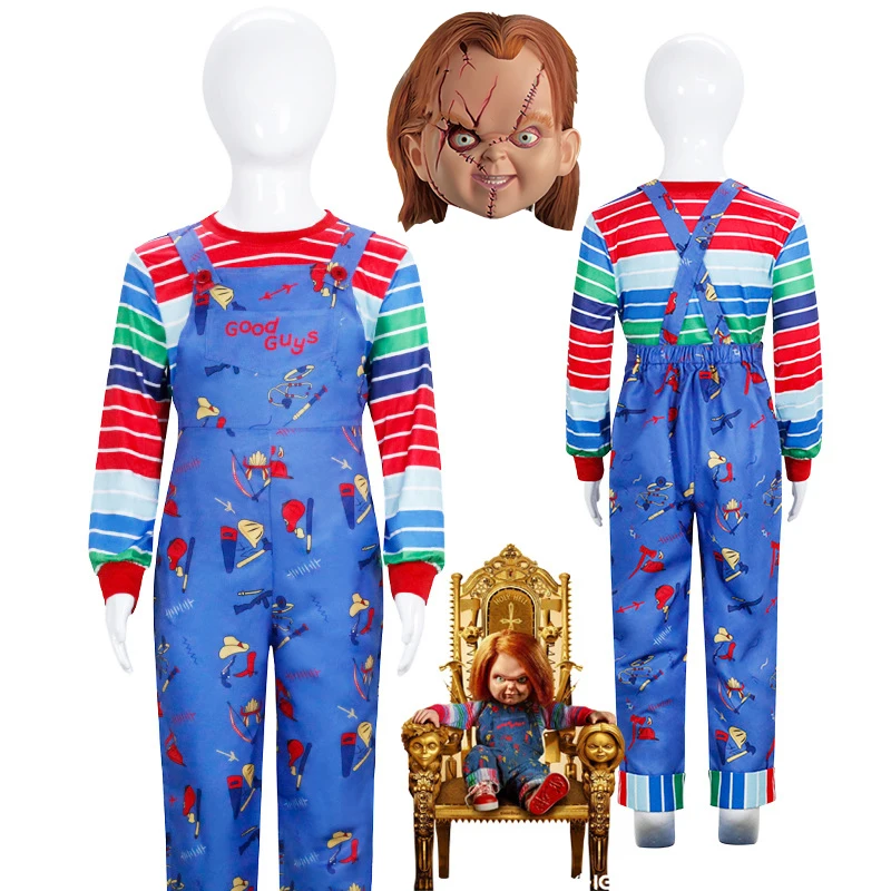 Kids Face Mask - Kostium Cosplay Anime Straszny Dziecko Chucky
