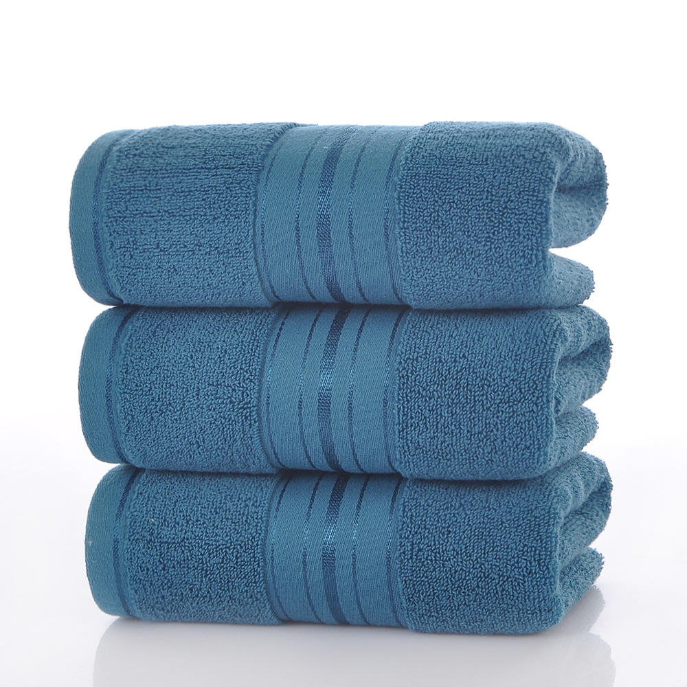 Cloth Face Mask Washable - Zestaw niebieskich bawełnianych ręczników łazienkowych -