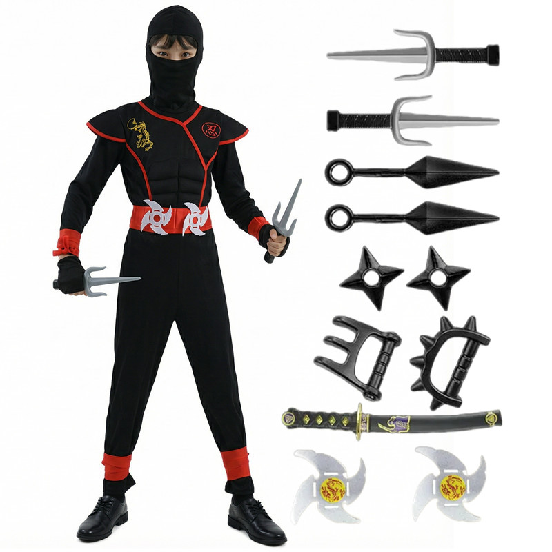 Czarno-niebieski strój ninja d – Black Face Mask Pack recenzja i cena